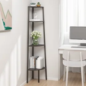 Black 4-tier corner shelf 45.5x31.5x150 cm by vidaXL, Bookcases and shelves - Ref: Foro24-336393, Price: 65,50 €, Discount: %