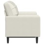 Sofá de 2 plazas con cojines terciopelo color crema 120 cm en Sofás | Comprar online en Foru.es