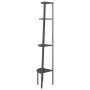 Estantería de esquina de 4 niveles negra 45,5x31,5x150 cm de vidaXL, Librerías y estanterías - Ref: Foro24-336393, Precio: 70...