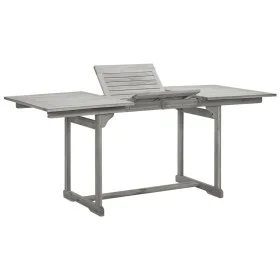 Mesa de comedor jardín madera maciza acacia (120-170)x80x75 cm de vidaXL, Mesas de jardín - Ref: Foro24-316575, Precio: 172,1...