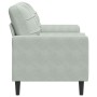Sofá de 2 plazas con cojines terciopelo gris claro 140 cm en Sofás | Comprar online en Foru.es