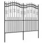 Gartenzaun mit Speerspitze aus schwarz beschichtetem Stahl, 222 cm von vidaXL, Zaunpaneele - Ref: Foro24-151088, Preis: 260,3...