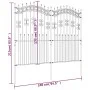 Gartenzaun mit Speerspitze aus schwarz beschichtetem Stahl, 222 cm von vidaXL, Zaunpaneele - Ref: Foro24-151088, Preis: 260,3...