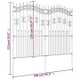 Valla de jardín con punta de lanza acero recubierto negro 222cm de vidaXL, Paneles de vallas - Ref: Foro24-151088, Precio: 26...
