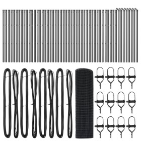 Cerca de alambre soldado con 13 postes gris 0.5x100 m acero de , Paneles de vallas - Ref: Foro24-3351899, Precio: 326,17 €, D...