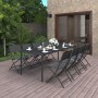 Juego de comedor de jardín 9 piezas acero de vidaXL, Conjuntos de jardín - Ref: Foro24-3073507, Precio: 485,00 €, Descuento: %