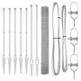 Cerca de Alambre Soldado con 7 Postes de Anclaje 1.2x10 m Acero Galvanizado de , Paneles de vallas - Ref: Foro24-3351931, Pre...