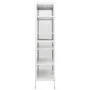 Vitrina de acero y vidrio templado blanca 90x40x180 cm de vidaXL, Taquillas y armarios de almacenamiento - Ref: Foro24-336080...