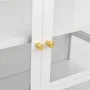 Vitrina de acero y vidrio templado blanca 90x40x180 cm de vidaXL, Taquillas y armarios de almacenamiento - Ref: Foro24-336080...