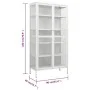 Vitrina de acero y vidrio templado blanca 90x40x180 cm de vidaXL, Taquillas y armarios de almacenamiento - Ref: Foro24-336080...