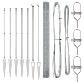 Juego de Poste de Cercas Set de 2 Acero galvanizado 10 x 1.5 m de , Paneles de vallas - Ref: Foro24-3351940, Precio: 135,68 €...