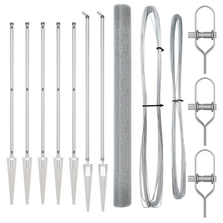 Juego de Poste de Cercas Set de 2 Acero galvanizado 10 x 1.5 m de , Paneles de vallas - Ref: Foro24-3351940, Precio: 135,68 €...