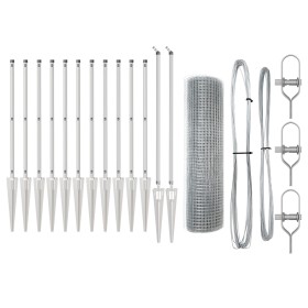 Set de Poste de Cerca Set de 2 Acero Galvanizado 25 x 0.5 m de , Paneles de vallas - Ref: Foro24-3351952, Precio: 153,23 €, D...