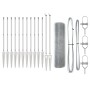Cerca de Alambre Soldado de con 13 Postes con Pico 0.8x25 m Acero Galvanizado de , Paneles de vallas - Ref: Foro24-3351960, P...