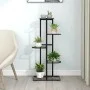 Soporte de flores de 5 estantes de metal negro 43x22x98 cm de vidaXL, Soportes para macetas - Ref: Foro24-336110, Precio: 39,...