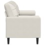 Sofá de 3 plazas con cojines terciopelo color crema 180 cm en Sofás | Comprar online en Foru.es