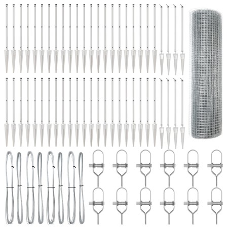 Cerca de Alambre Soldado  con 13 Postes de Espiga 0.4x100 m Acero Galvanizado | Foro24.es | Tu tienda online para hogar, jardín y más Foro24.es