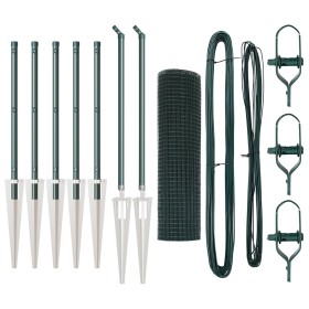 Juego de Postes de Cerca Set de 2 Verde Metal 10 x 0.5 m de , Paneles de vallas - Ref: Foro24-3352033, Precio: 93,79 €, Descu...