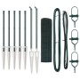 Juego de Postes de Cerca Set de 2 Verde Metal 10 x 0.5 m de , Paneles de vallas - Ref: Foro24-3352033, Precio: 93,79 €, Descu...