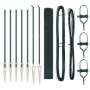 Set de Poste de Cerca Set de 2 Verde Metal cubierto de PVC de , Paneles de vallas - Ref: Foro24-3352045, Precio: 130,49 €, De...