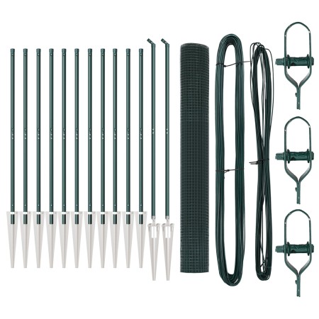 Juego de Postes de Cerca Set de 2 Verde Metal 25 x 1 m Duradero de , Paneles de vallas - Ref: Foro24-3352080, Precio: 193,01 ...