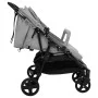 Carrito para gemelos de acero gris claro y negro de vidaXL, Cochecitos de bebé - Ref: Foro24-10359, Precio: 244,61 €, Descuen...