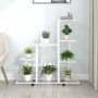 Soporte de flores con rueda de metal blanco 94,5x25x92,5 cm de vidaXL, Soportes para macetas - Ref: Foro24-336115, Precio: 55...