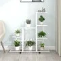 Soporte de flores con rueda de metal blanco 94,5x25x92,5 cm de vidaXL, Soportes para macetas - Ref: Foro24-336115, Precio: 54...