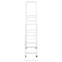 Soporte de flores con rueda de metal blanco 94,5x25x92,5 cm de vidaXL, Soportes para macetas - Ref: Foro24-336115, Precio: 55...