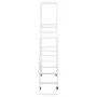 Soporte de flores con rueda de metal blanco 94,5x25x92,5 cm de vidaXL, Soportes para macetas - Ref: Foro24-336115, Precio: 54...