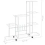 Soporte de flores con rueda de metal blanco 94,5x25x92,5 cm de vidaXL, Soportes para macetas - Ref: Foro24-336115, Precio: 54...