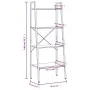 Estantería de pie 4 baldas negro 56x35x140 cm de vidaXL, Librerías y estanterías - Ref: Foro24-336366, Precio: 68,20 €, Descu...