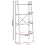 Estantería de pie 4 baldas negro 56x35x140 cm de vidaXL, Librerías y estanterías - Ref: Foro24-336366, Precio: 69,32 €, Descu...