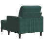 Sillón con taburete terciopelo verde oscuro 60 cm en Sofás | Comprar online en Foru.es