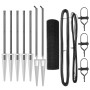Juego de Poste de Cerca Juego de 2 Gris Metal 10 x 0.5 m de , Paneles de vallas - Ref: Foro24-3352153, Precio: 91,86 €, Descu...