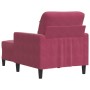 Sillón con taburete terciopelo rojo tinto 60 cm en Sofás | Comprar online en Foru.es
