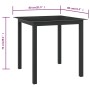Mesa de jardín de aluminio y vidrio negro 80x80x74 cm de vidaXL, Mesas de jardín - Ref: Foro24-312200, Precio: 111,61 €, Desc...