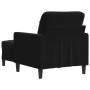 Sillón con taburete terciopelo negro 60 cm en Sofás | Comprar online en Foru.es