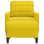 Sillón con taburete terciopelo amarillo 60 cm en Sofás | Comprar online en Foru.es