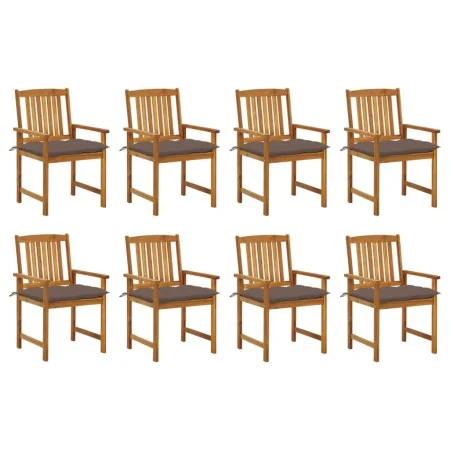 Sillas de jardín con cojines 8 uds madera maciza de acacia de vidaXL, Sillas de jardín - Ref: Foro24-3078201, Precio: 617,98 ...