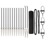 Juego de postes de cerca Set de 2 Gris de , Paneles de vallas - Ref: Foro24-3352187, Precio: 171,24 €, Descuento: -5%%