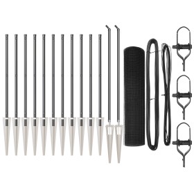 Juego de Postes de Cerca Gris Set de 2 Gris Acero Mediano de , Paneles de vallas - Ref: Foro24-3352200, Precio: 199,95 €, Des...