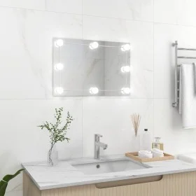 Espejo de pared con luces LED rectangular de vidrio de vidaXL, Espejos - Ref: Foro24-3078637, Precio: 42,29 €, Descuento: %