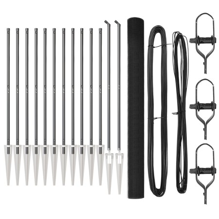 Juego de postes de cercas Paquete de 2 Gris Metal 25 x 1.5 m de , Paneles de vallas - Ref: Foro24-3352212, Precio: 236,77 €, ...