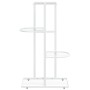 Soporte de flores de 4 estantes de metal blanco 43x22x76 cm de vidaXL, Soportes para macetas - Ref: Foro24-336109, Precio: 37...