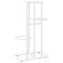 Soporte de flores de 4 estantes de metal blanco 43x22x76 cm de vidaXL, Soportes para macetas - Ref: Foro24-336109, Precio: 37...