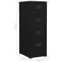 Armario archivador de acero negro 46x62x133 cm de vidaXL, Armarios archivadores - Ref: Foro24-336280, Precio: 273,12 €, Descu...