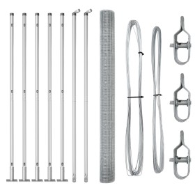 Set de postes de cerca Juego de 2 Acero galvanizado 10 x 1.5 m de , Paneles de vallas - Ref: Foro24-3352295, Precio: 108,45 €...
