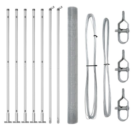 Set de postes de cerca Juego de 2 Acero galvanizado 10 x 1.5 m de , Paneles de vallas - Ref: Foro24-3352295, Precio: 108,45 €...