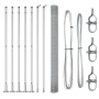 Set de postes de cerca Juego de 2 Acero galvanizado 10 x 1.5 m de , Paneles de vallas - Ref: Foro24-3352295, Precio: 108,45 €...